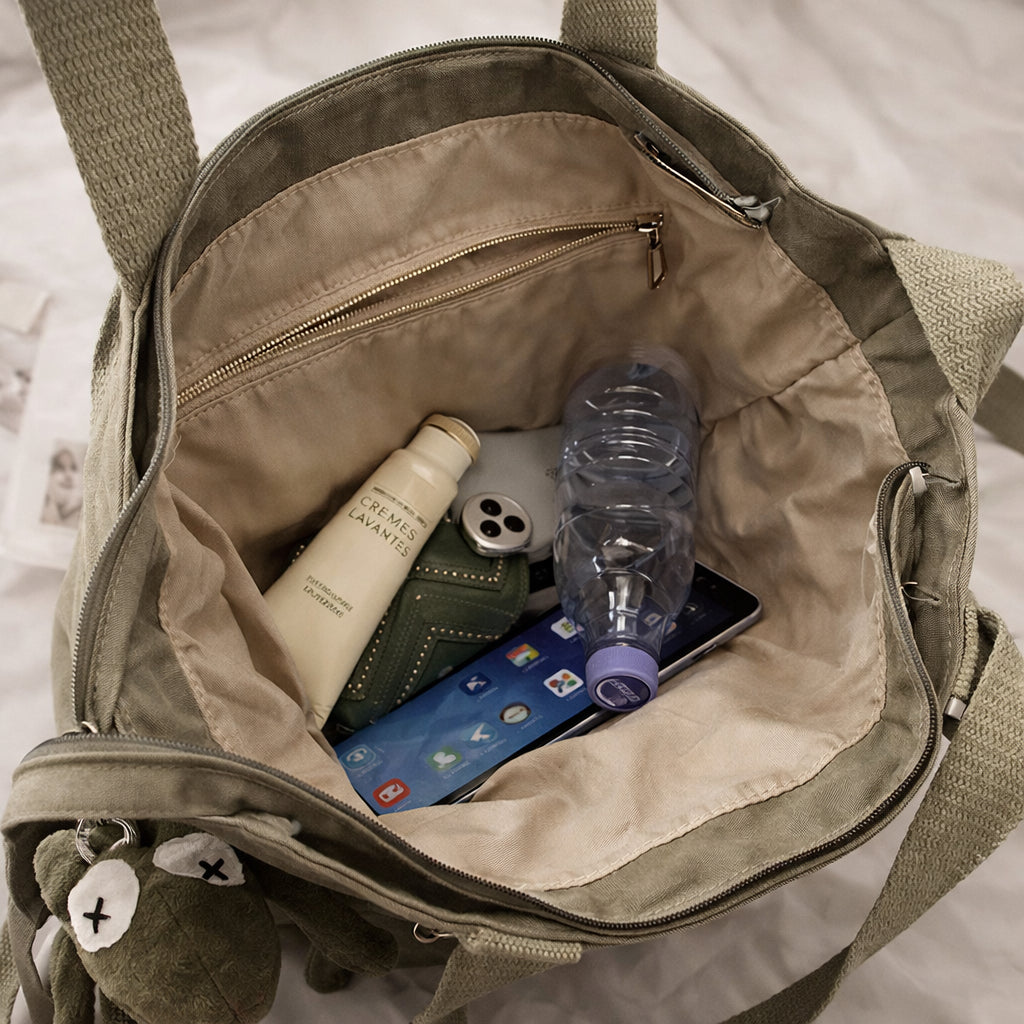 Torebka RIVA Miejska Shopper Damska Zielona na Ramię i do Ręki