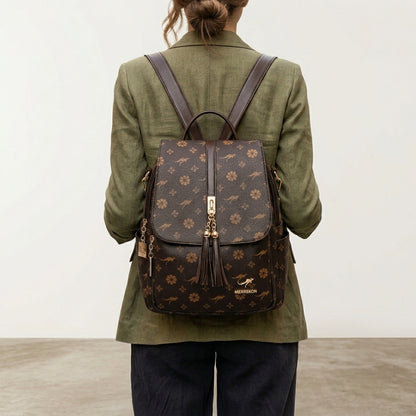 Damski Plecak ze Skóry Ekologicznej Vintage 3w1 na Ramię Crossbody