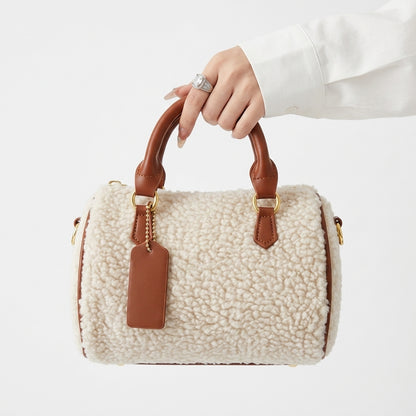 Damska Torebka Teddy na Ramię Mini Crossbody z Zapięciem na Zamek