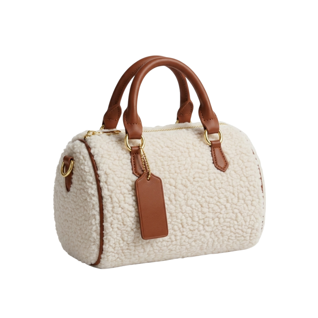 Damska Torebka Teddy na Ramię Mini Crossbody z Zapięciem na Zamek