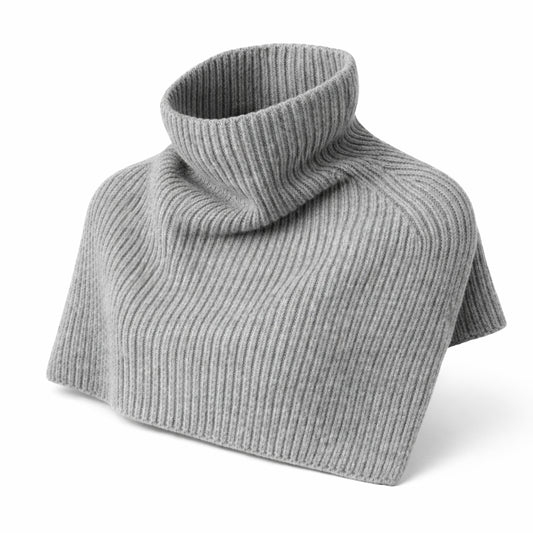 Szalik NORVIA Damski Dzianinowy Szary z Golfem – Miękki i Ciepły