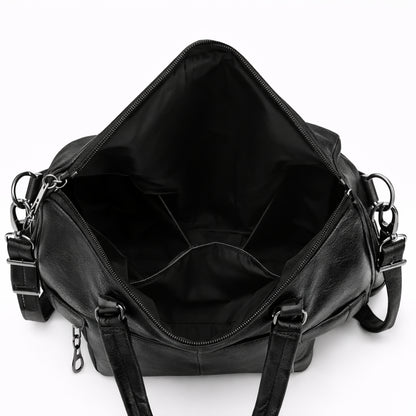 Plecak Miejski VERA Elegancki ze Skóry Czarny do Pracy i na Studia