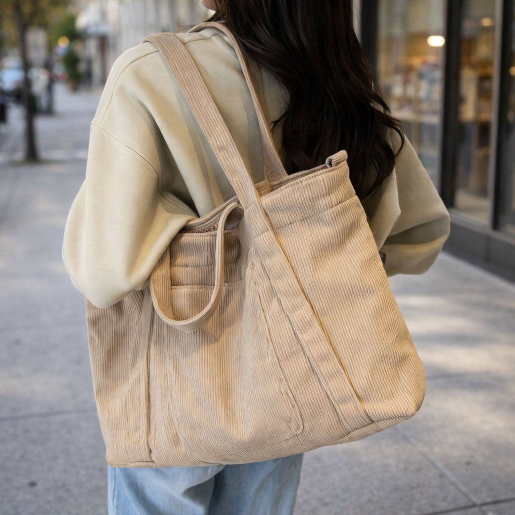 Torebka Miejska ELLA Damska na Ramię i do Ręki – Czarna, Beżowa lub Kremowa