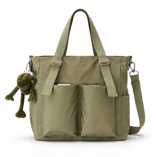 Torebka RIVA Miejska Shopper Damska Zielona na Ramię i do Ręki