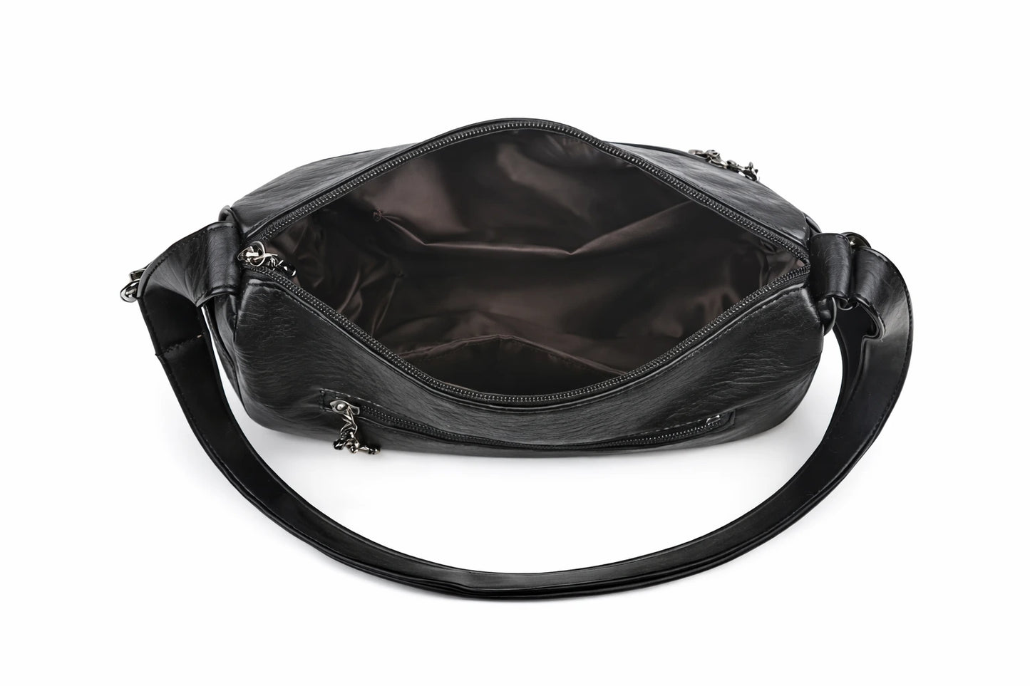 Torebka Miejska NORA Damska Czarna na Ramię i Crossbody z Regulowanym Paskiem