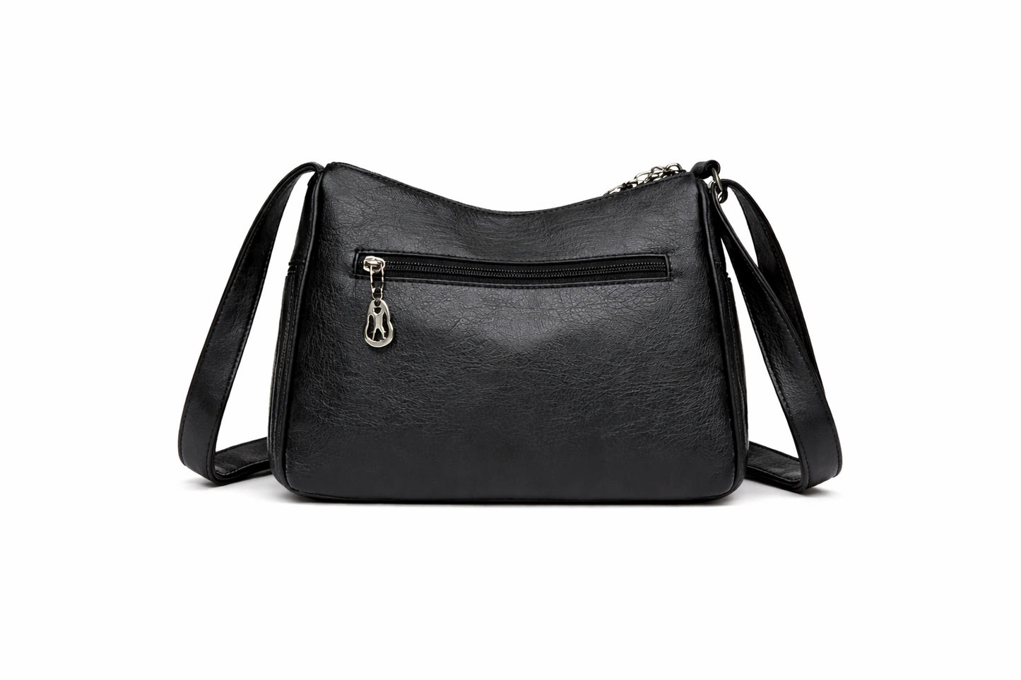 Torebka Miejska NORA Damska Czarna na Ramię i Crossbody z Regulowanym Paskiem