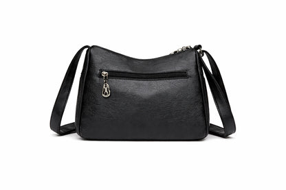 Torebka Miejska NORA Damska Czarna na Ramię i Crossbody z Regulowanym Paskiem