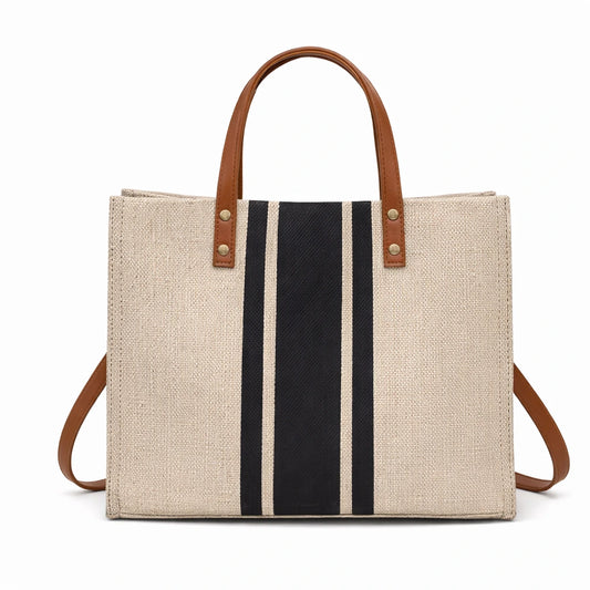 Torebka SIENA Shopper Damska Beżowa na Ramię i do Ręki z Zamkiem